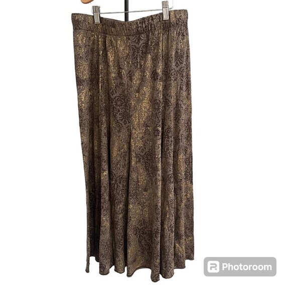 Chico's Womens Pull On Maxi Skirt Sz 1 Stretch Festival Boho Western Minimalist - Picture 2 of 5